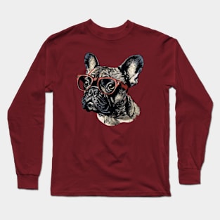 Frenchie Finesse: Specs Appeal for the Pawsome Pup! Long Sleeve T-Shirt